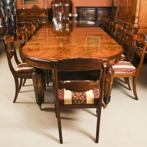 Bespoke Marquetry Burr Walnut Dining Table