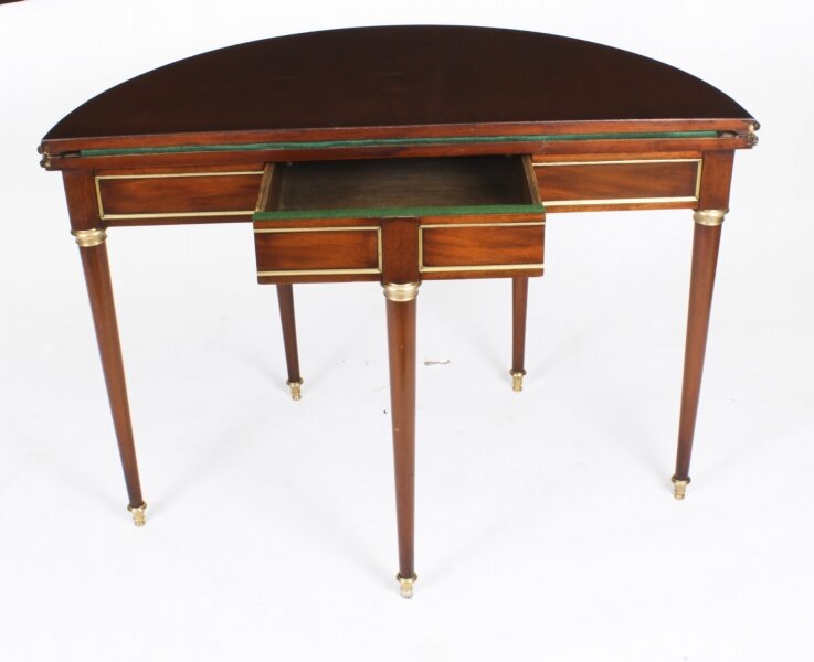 Antique French Brass Mounted Poker Table / Writing Table - Image 2