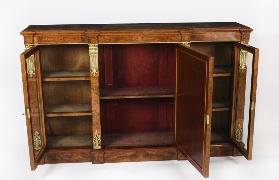 Antique Victorian Burr Walnut Sideboard - Image 5