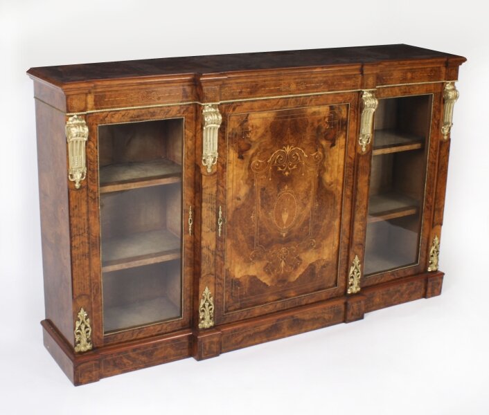 Antique Victorian Burr Walnut Sideboard - Image 2