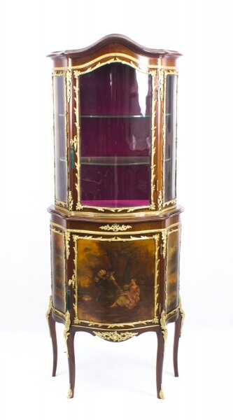 Antique French Vernis Martin Vitrine Display Cabinet - Image 5