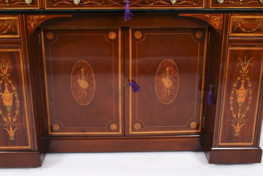 Antique Victorian Inlaid Mahogany Architects Drawing Desk - Image 6