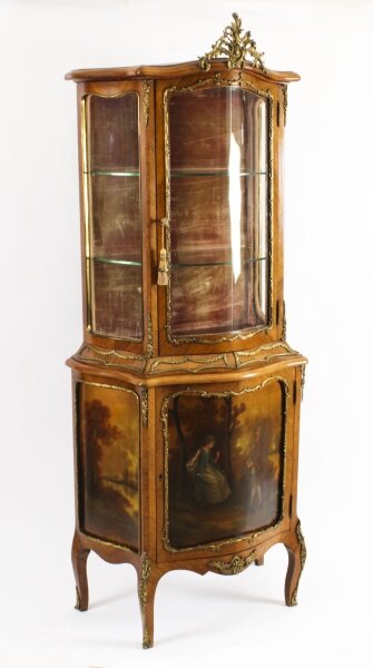 Antique French Vernis Martin Vitrine Display Cabinet - Image 5