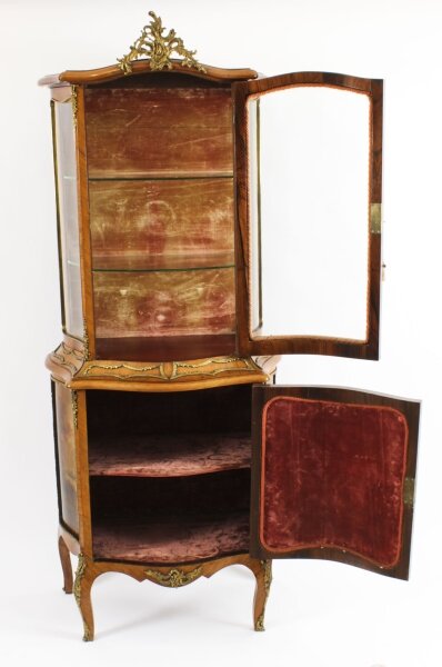 Antique French Vernis Martin Vitrine Display Cabinet - Image 3