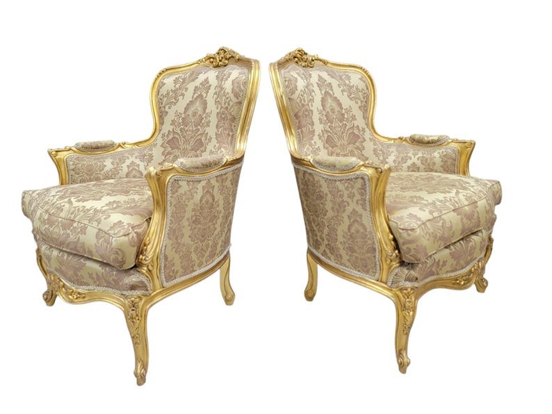 French Regency Carved Gilt Parlor Set, Circa 1900s - Image 4