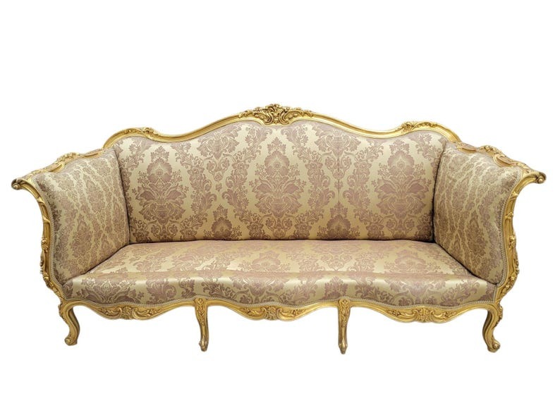 French Regency Carved Gilt Parlor Set, Circa 1900s - Image 3