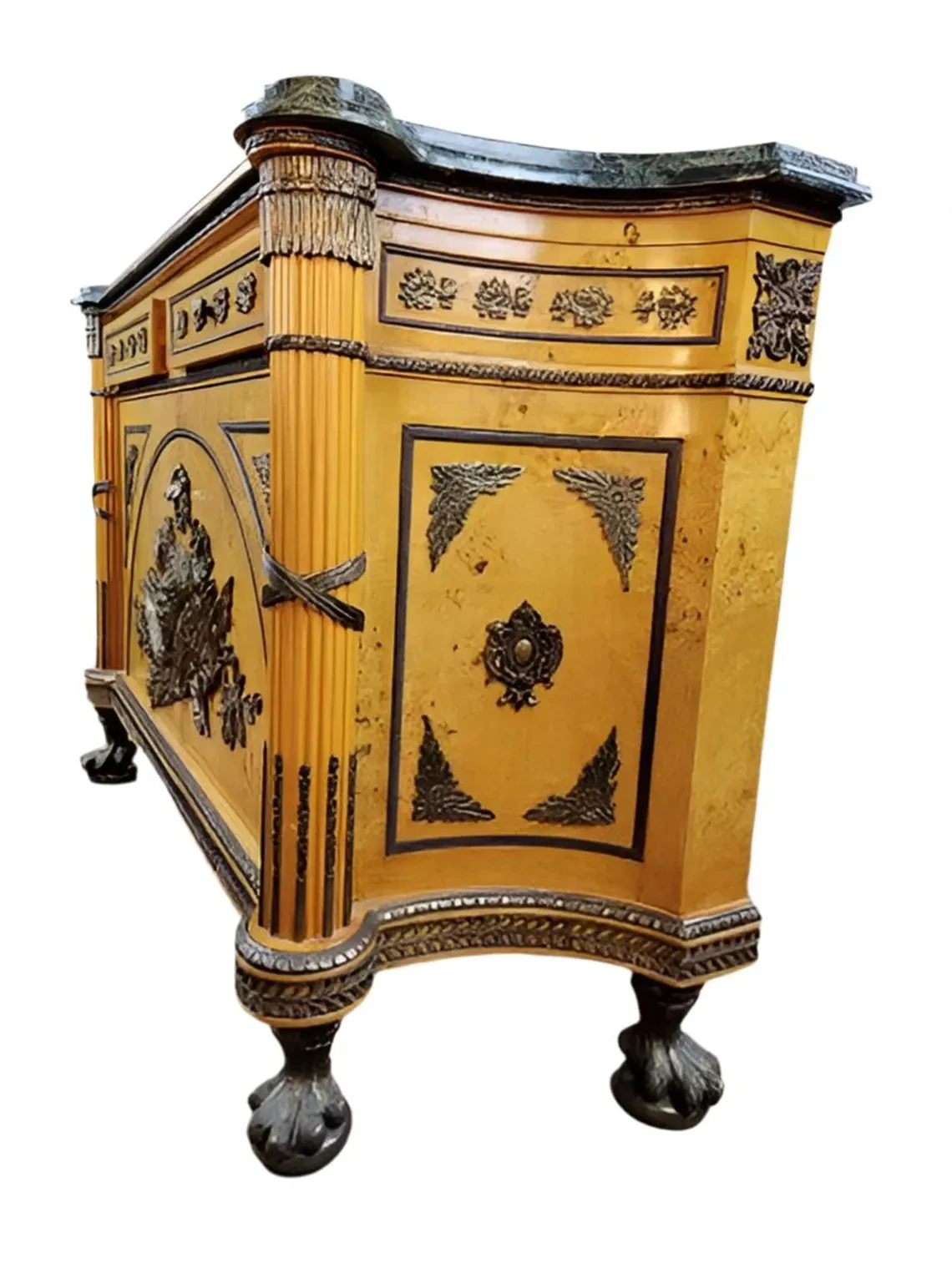 Vintage Louis XVI Style Bronze Ormolu Commode, 1950s - Image 2