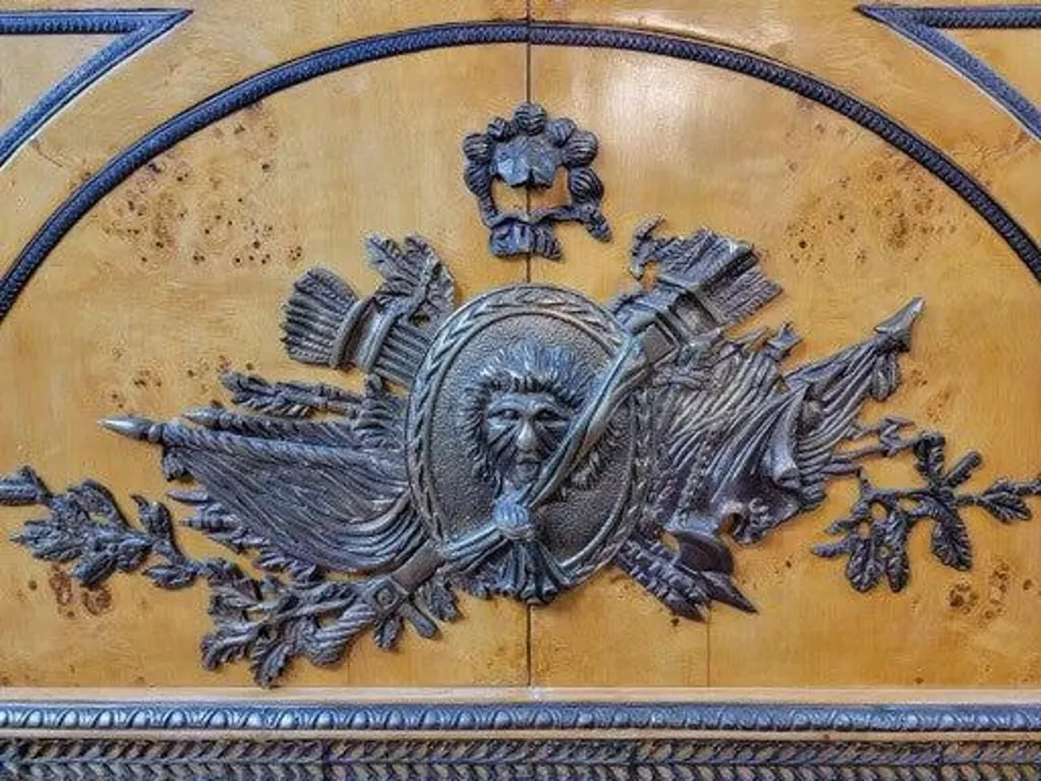 Vintage Louis XVI Style Bronze Ormolu Commode, 1950s - Image 3